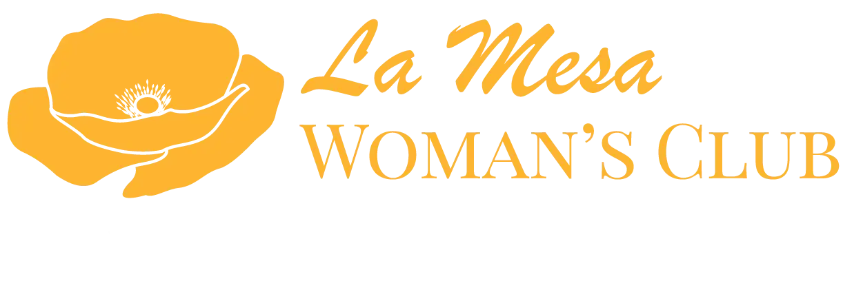 La Mesa Woman's Club Logo with tagline for dark backgrounds